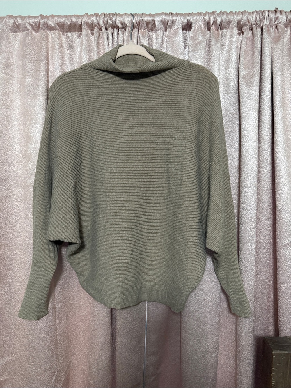 Philosophy Tan Ribbed Turtleneck Sweater